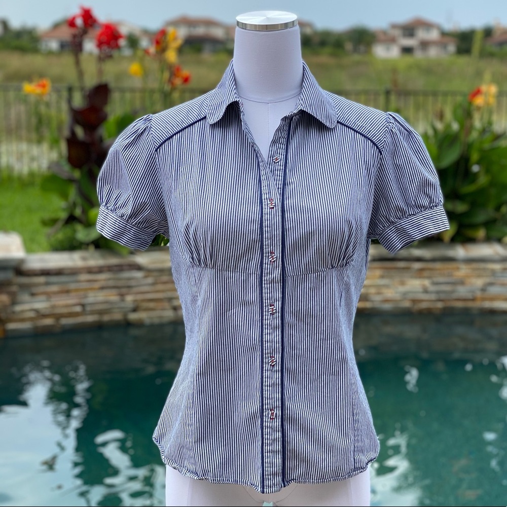 Charlotte Russe Button Down Short Sleeve Shirt